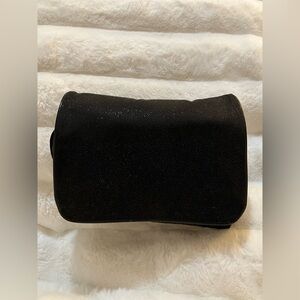 Lancôme Exclusive Evening Bag / Makeup Bag Sparkling Black Magnetic Snap, Zipper
